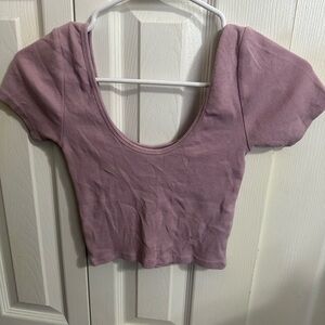 Lavender Scoop Neck Women's Top